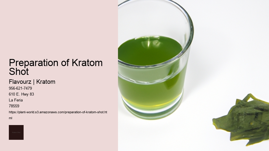 Preparation of Kratom Shot